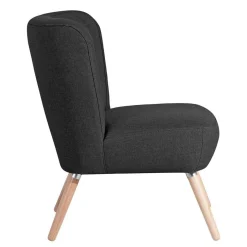 Clearance Wohnen Wohnzimmer Sessel in Schwarz Stoffbezug - Adaliz