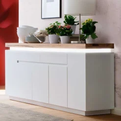 Online Wohnen Wohnzimmer Sideboard Zelda mit LED Beleuchtung