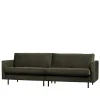 New Wohnen Wohnzimmer Sofa in Dunkelgrün Samtbezug - Lasirena