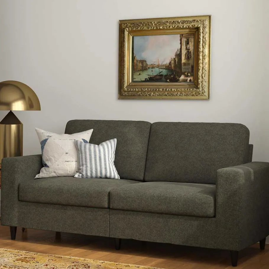 Hot Wohnen Wohnzimmer Sofa in Grau Stoffbezug - Alicia