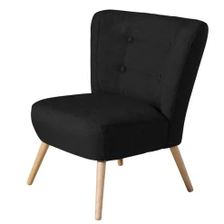 Clearance Wohnen Wohnzimmer Stoffsessel in Schwarz - Adaliz