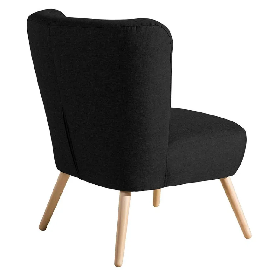 Clearance Wohnen Wohnzimmer Stoffsessel in Schwarz - Adaliz