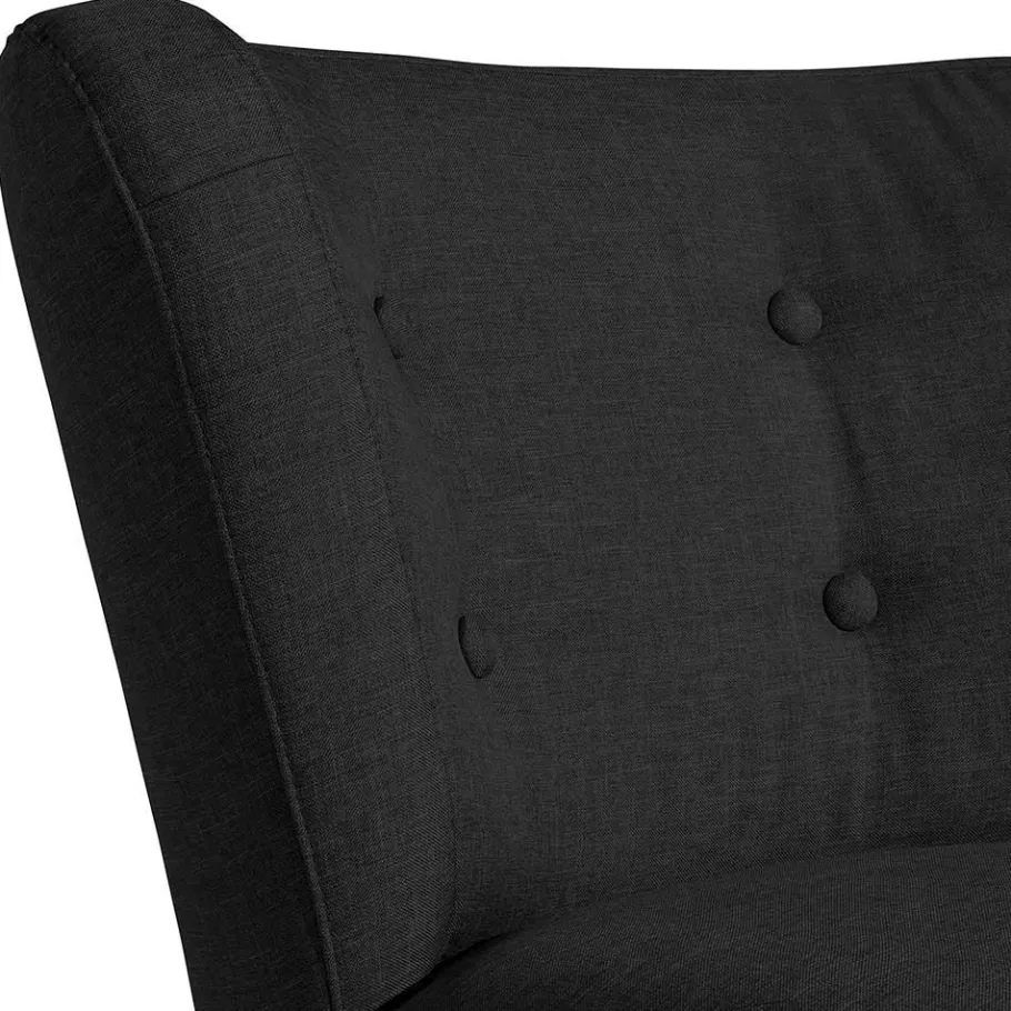 Clearance Wohnen Wohnzimmer Stoffsessel in Schwarz - Adaliz