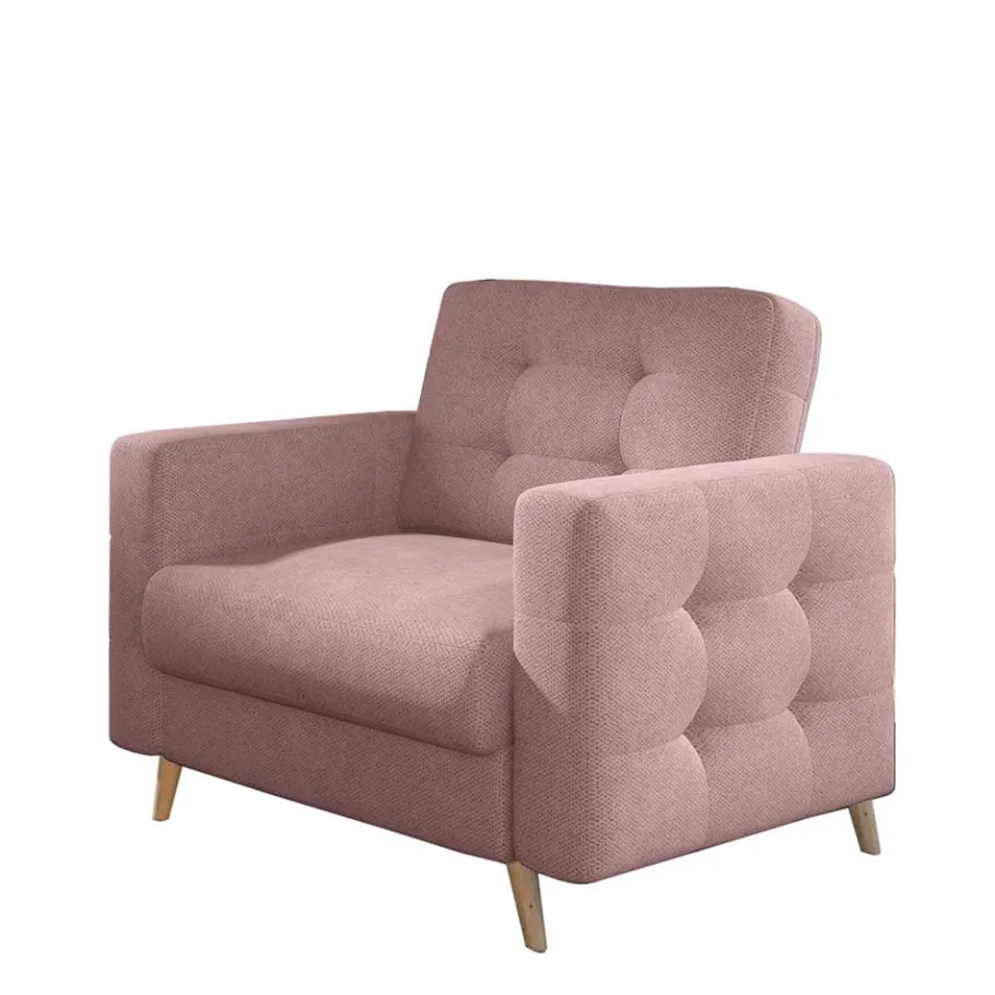 Discount Wohnen Wohnzimmer Stoffsessel in Altrosa - Graland