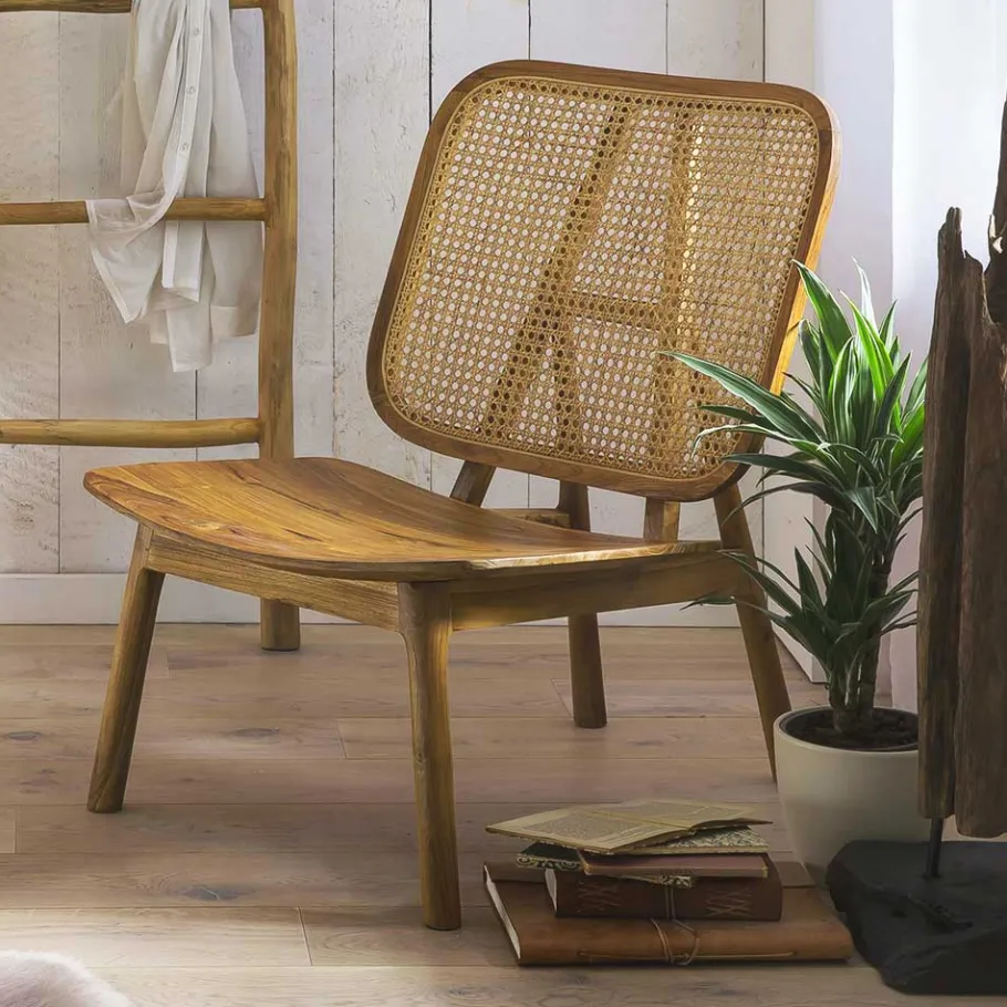 Best Wohnen Wohnzimmer Stuhl aus Teak Massivholz - Vivienno