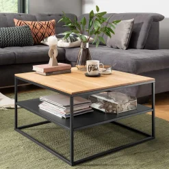 Sale Wohnen Wohnzimmer Tisch aus Eiche massiv & Metall - Sisam