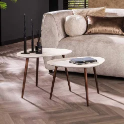 Best Wohnen Wohnzimmer Tisch Duo in Wankelform - Percos (zweiteilig)