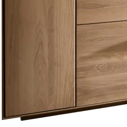 New Wohnen Wohnzimmer Vitrine aus Asteiche mit Metall - Clenza I