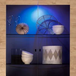 New Wohnen Wohnzimmer Vitrine im Eiche Dekor - Rodonda