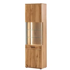 Clearance Wohnen Wohnzimmer Vitrine in Eiche Bianco geölt - Crupean