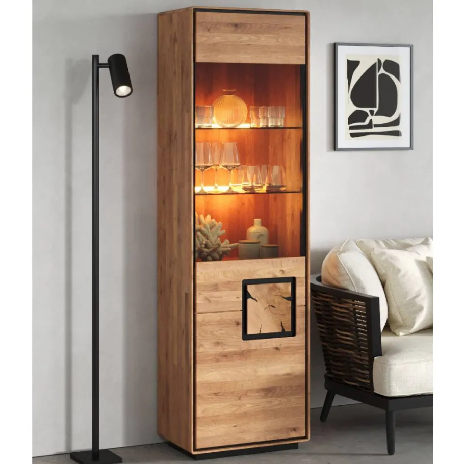 Online Wohnen Wohnzimmer Vitrine mit Hirnholz Applikation - Shipper