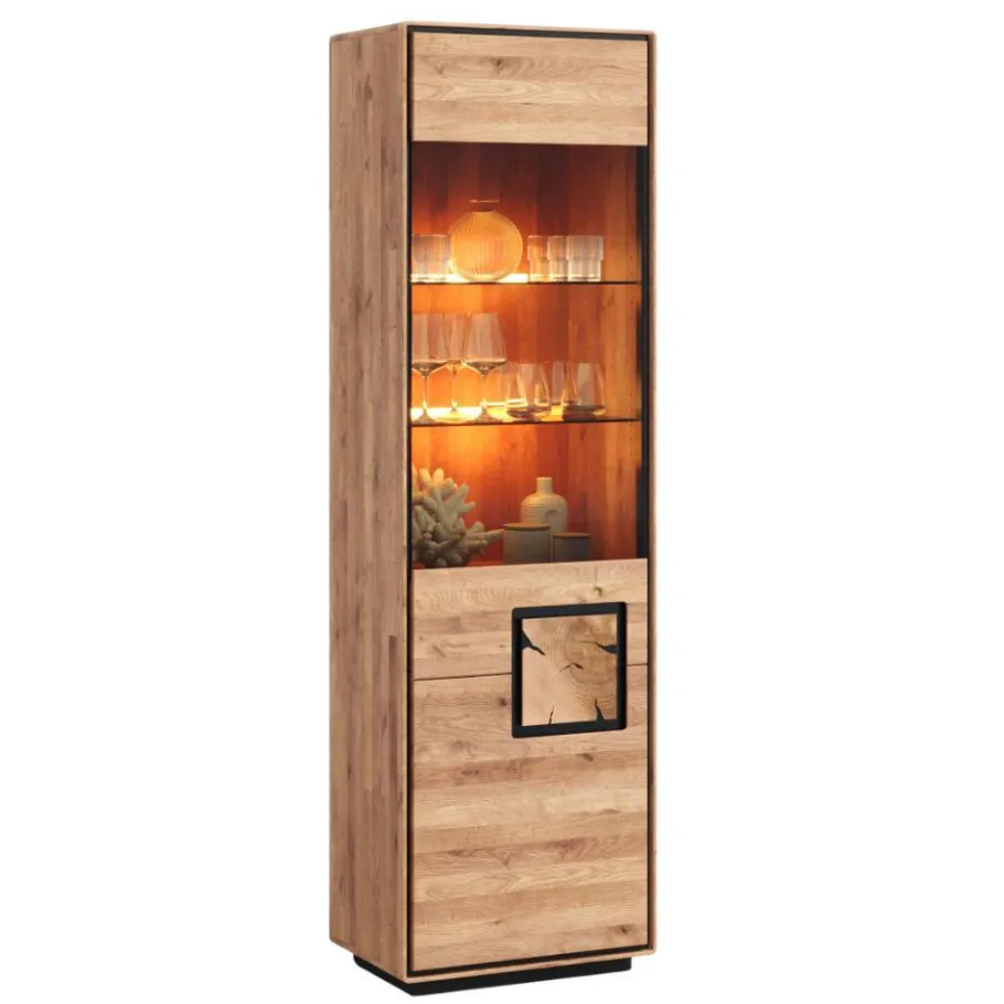 Online Wohnen Wohnzimmer Vitrine mit Hirnholz Applikation - Shipper