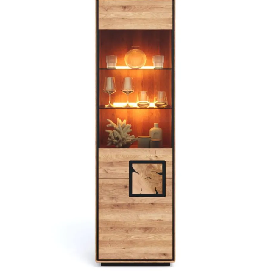 Online Wohnen Wohnzimmer Vitrine mit Hirnholz Applikation - Shipper