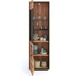 Online Wohnen Wohnzimmer Vitrine mit Hirnholz Applikation - Shipper