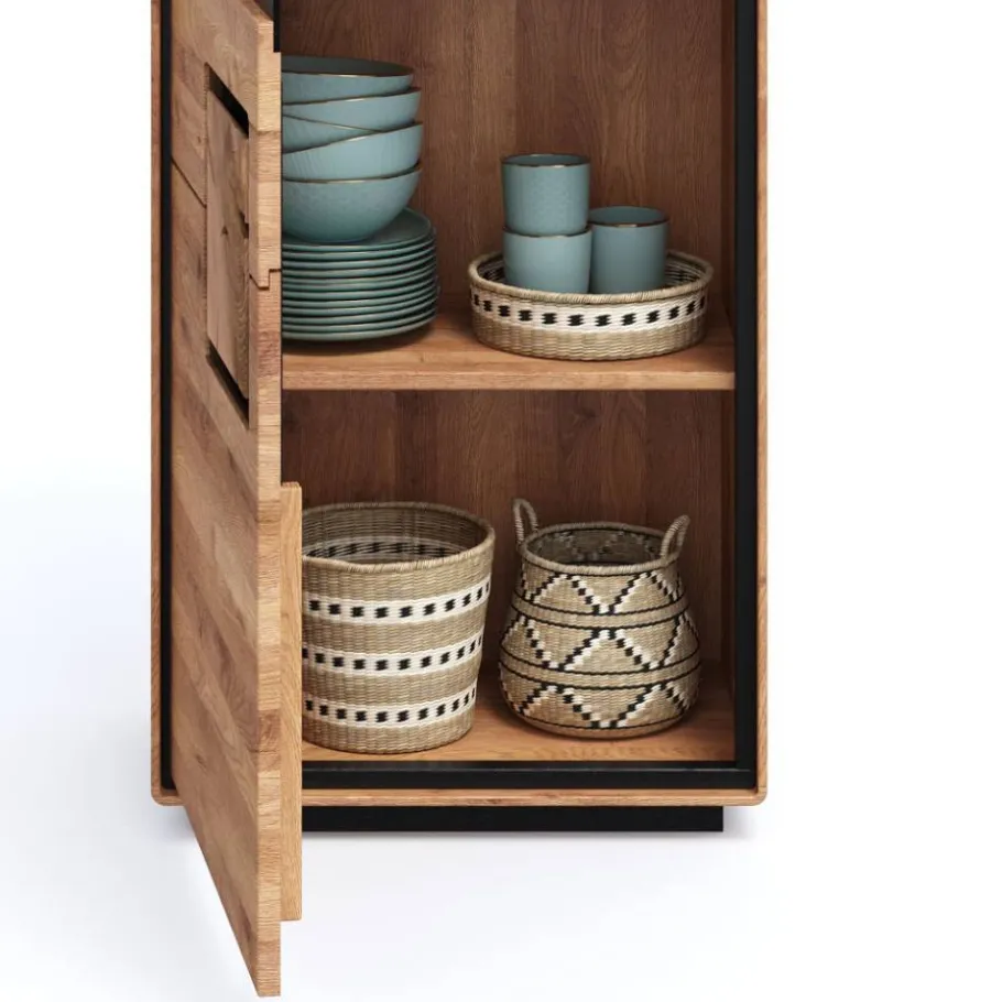 Online Wohnen Wohnzimmer Vitrine mit Hirnholz Applikation - Shipper