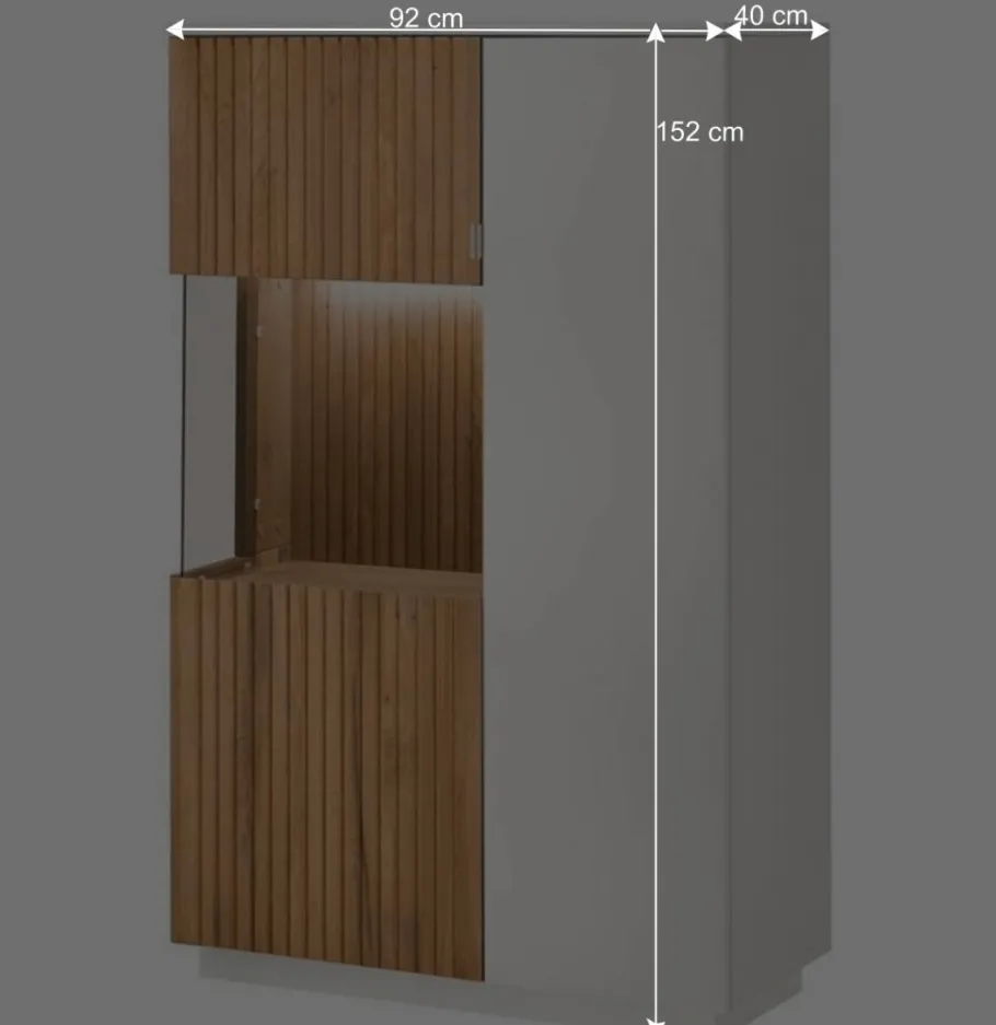 Wohnen Wohnzimmer Vitrinenschrank mit LED Beleuchtung - Miloris