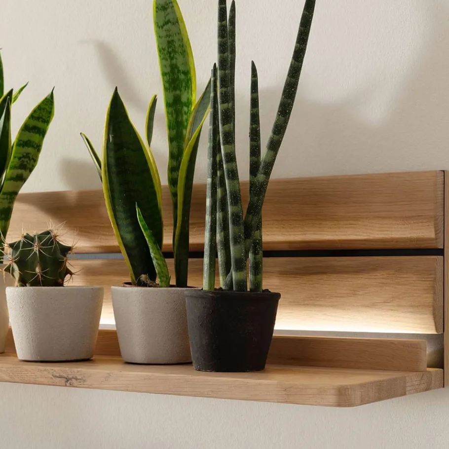 Outlet Wohnen Wohnzimmer Wandboard aus hellem Massivholz - Azzurian