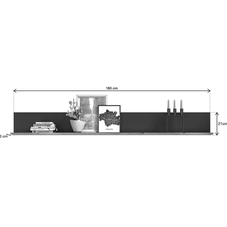 Hot Wohnen Wohnzimmer Wandboard mit 180 cm Breite - Lucios