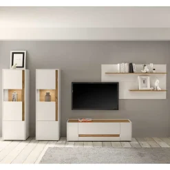 Best Wohnen Wohnzimmer Wohnwand Set - Nonessia (vierteilig)