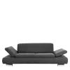 Best Wohnen Wohnzimmercouch in Anthrazit mit Chrom - Venezia
