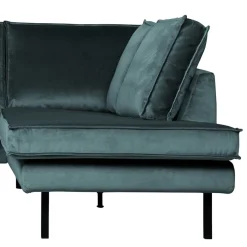 Online Wohnen Wohnzimmercouch L-Design in Petrol Blau - Fledos