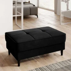 Best Wohnen Wohnzimmerhocker mit Truhe in Schwarz - Oktay