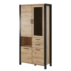 Best Wohnen Wohnzimmerschrank mit Glaseinsatz & Fach - Zavorra