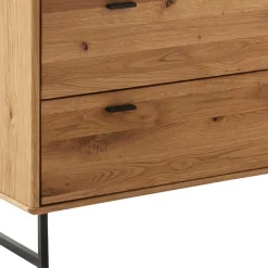 Hot Wohnen Wohnzimmerschrank mit Glas Einsatz - 100x186x38 - Flacona