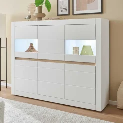 Best Wohnen Wohnzimmerschrank mit Glaseinsätzen - Ilana