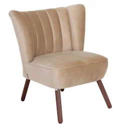 Clearance Wohnen Wohnzimmersessel in Beige und Nussbaum - Boldo