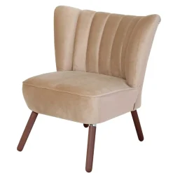 Clearance Wohnen Wohnzimmersessel in Beige und Nussbaum - Boldo