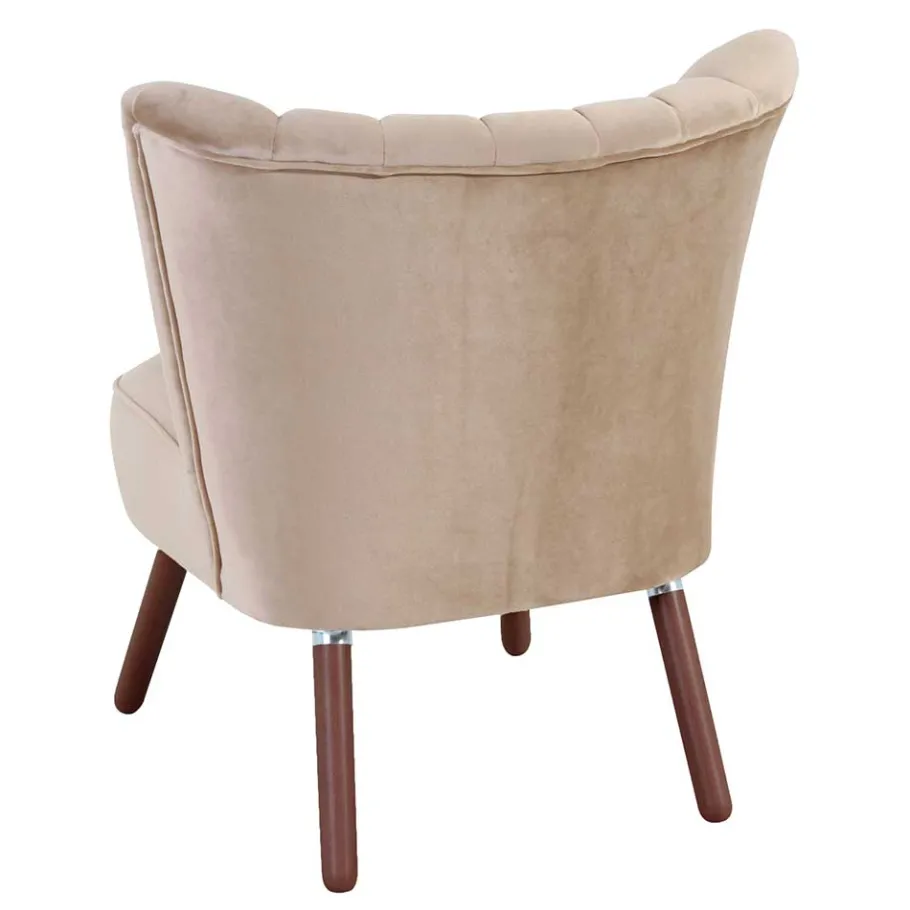 Clearance Wohnen Wohnzimmersessel in Beige und Nussbaum - Boldo