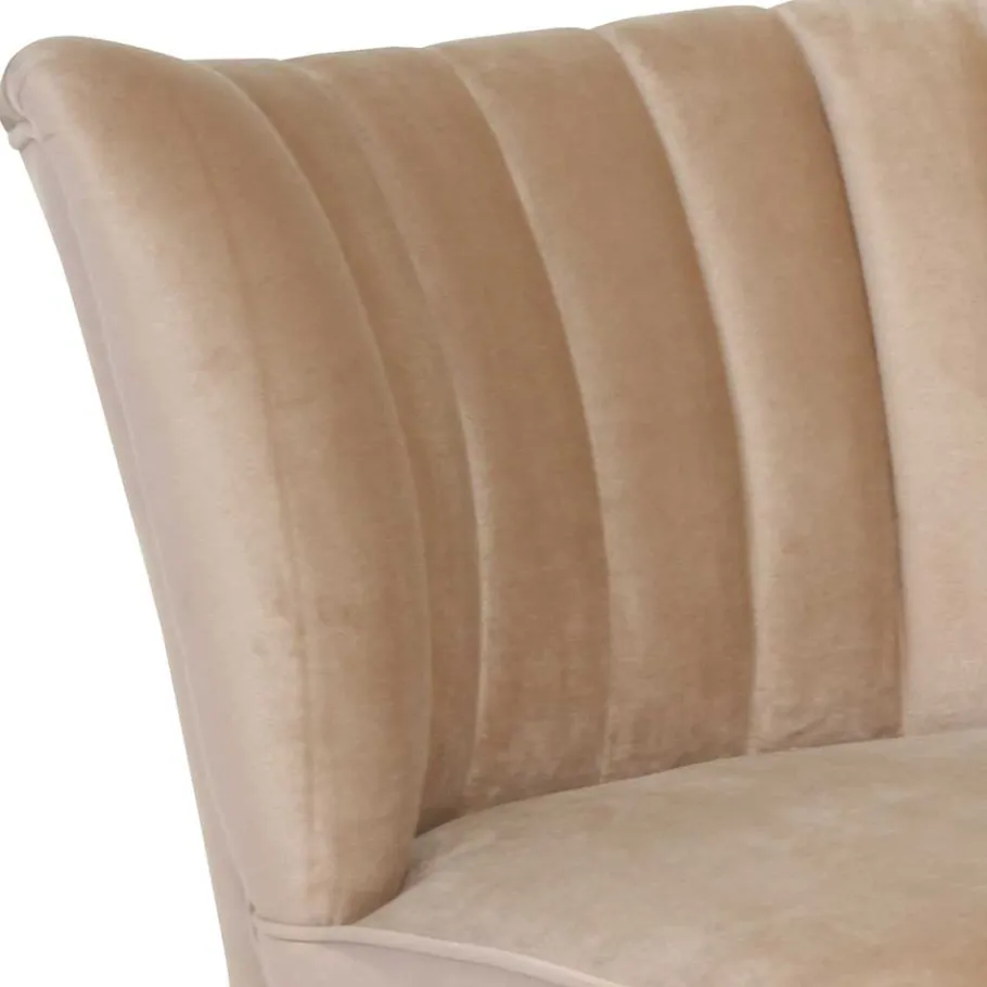 Clearance Wohnen Wohnzimmersessel in Beige und Nussbaum - Boldo
