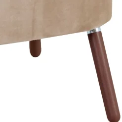 Clearance Wohnen Wohnzimmersessel in Beige und Nussbaum - Boldo
