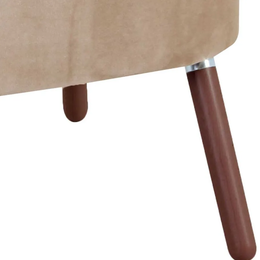 Clearance Wohnen Wohnzimmersessel in Beige und Nussbaum - Boldo
