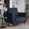 Sale Wohnen Wohnzimmersessel in Blaugrau Velours - Chiyom