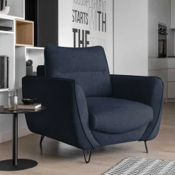 Sale Wohnen Wohnzimmersessel in Blaugrau Velours - Chiyom