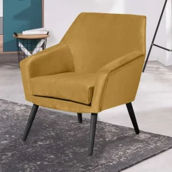 Discount Wohnen Wohnzimmer-Sessel in Maisgelb und Schwarz - Go