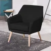 Outlet Wohnen Wohnzimmersessel in Schwarz Kunstleder - Ciabeta
