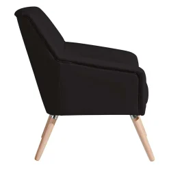 Outlet Wohnen Wohnzimmersessel in Schwarz Kunstleder - Ciabeta