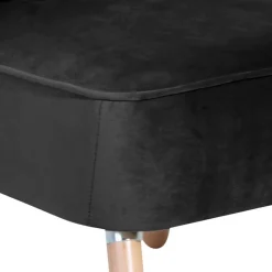 Hot Wohnen Wohnzimmersessel in Schwarz Samtvelours - Vulias