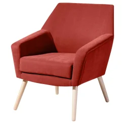 Hot Wohnen Wohnzimmersessel in Terracotta Velours - Emjada