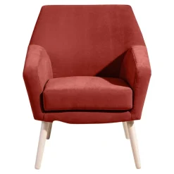 Hot Wohnen Wohnzimmersessel in Terracotta Velours - Emjada
