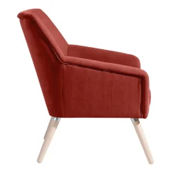 Hot Wohnen Wohnzimmersessel in Terracotta Velours - Emjada