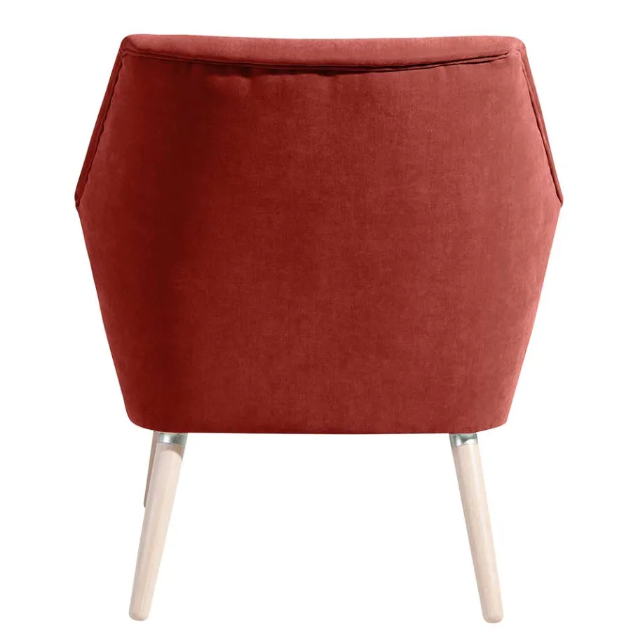 Hot Wohnen Wohnzimmersessel in Terracotta Velours - Emjada