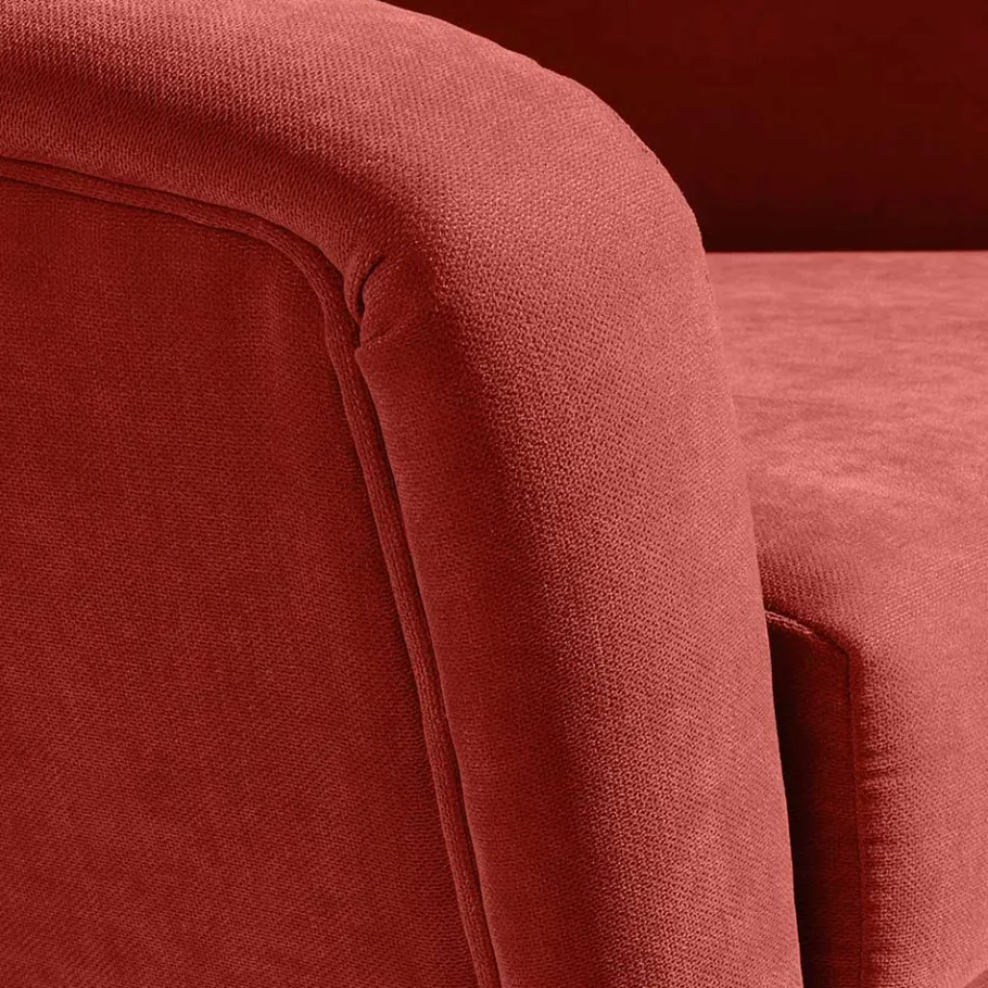 Hot Wohnen Wohnzimmersessel in Terracotta Velours - Emjada