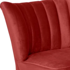 Discount Wohnen Wohnzimmersessel in Ziegelrot und Schwarz - Tessini