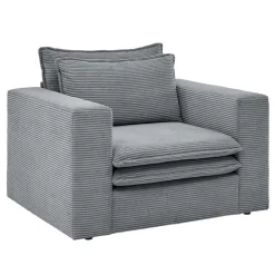 Best Wohnen Wohnzimmersessel und Hocker Set - Ruffos (zweiteilig)