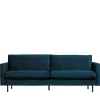 Clearance Wohnen Wohnzimmersofa in Blau Samtstoff - Cumagon