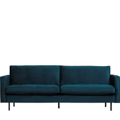 Clearance Wohnen Wohnzimmersofa in Blau Samtstoff - Cumagon